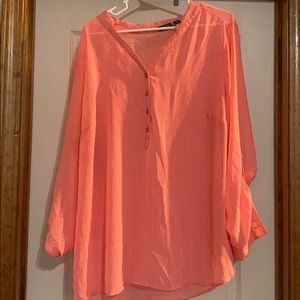 A.N.A hot pink three quarter length blouse